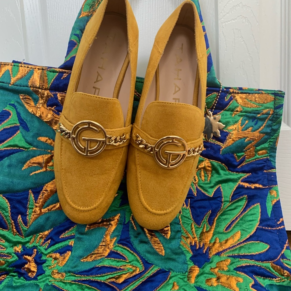 Tahari Mustard Yellow Loafers for Women - Picture 2 of 10